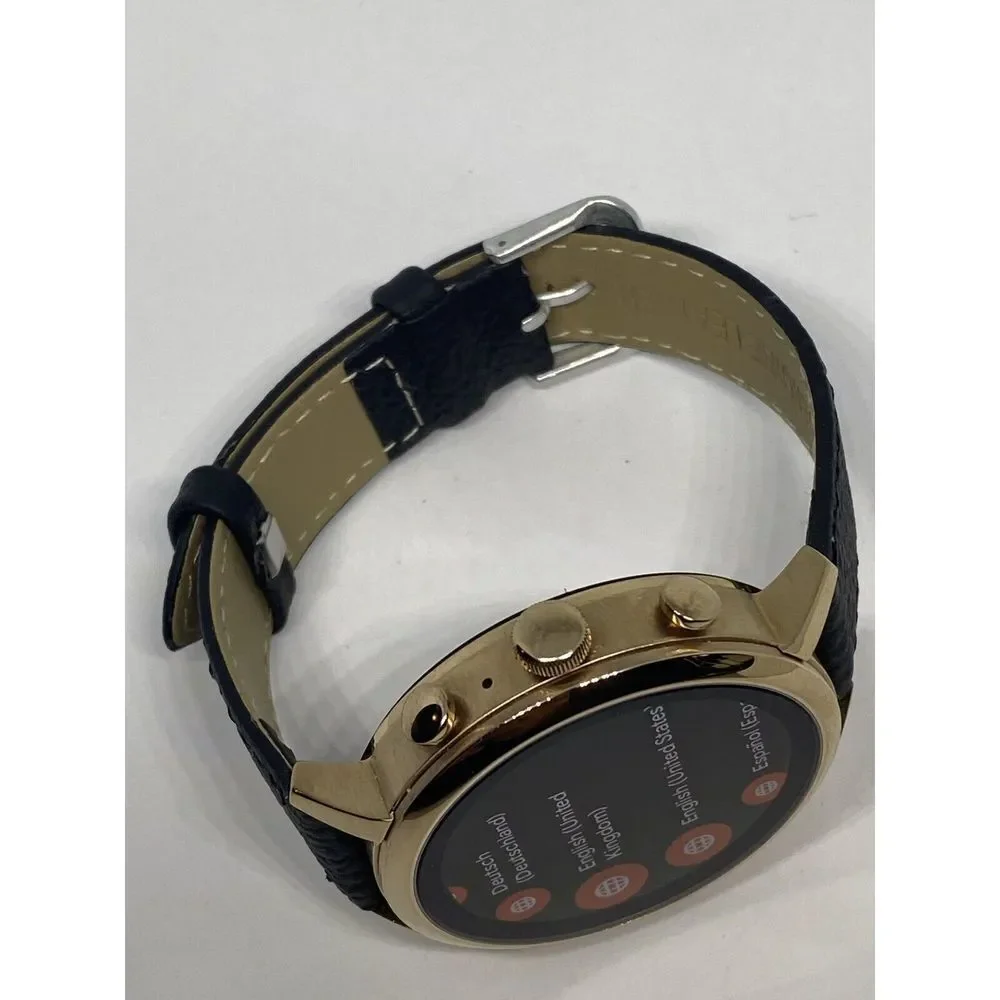 Fossil Venture HR Gen 4 FTW6020 Women Black Leather Digital Sport Smartwatch